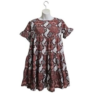 City Lights England Rara Mini Dress In Snake Sz 2 NWT